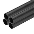 thumbnail image 1 of 4 Pcs Carbon Fiber Tube 16 x 18 x 300mm Matte Surface Rod 3K Roll Wrapped Pure Carbon Round Tubing, 1 of 5