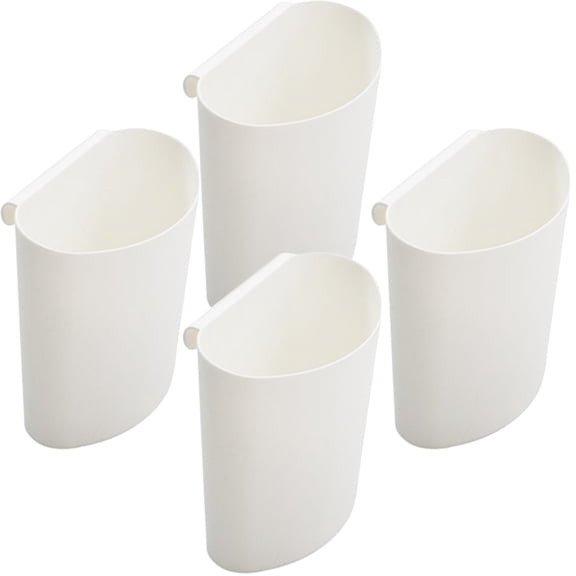 4 Pcs Cart Small Hanging Basket Plastic Storage Bins Organizer Portable Bucket Rolling Shelf Accessories