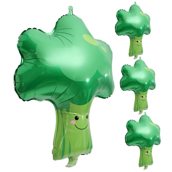4-Pack Vegetable Shaped Cartoon Balloons for Party Decoration, Fun and Colorful Balloon Set