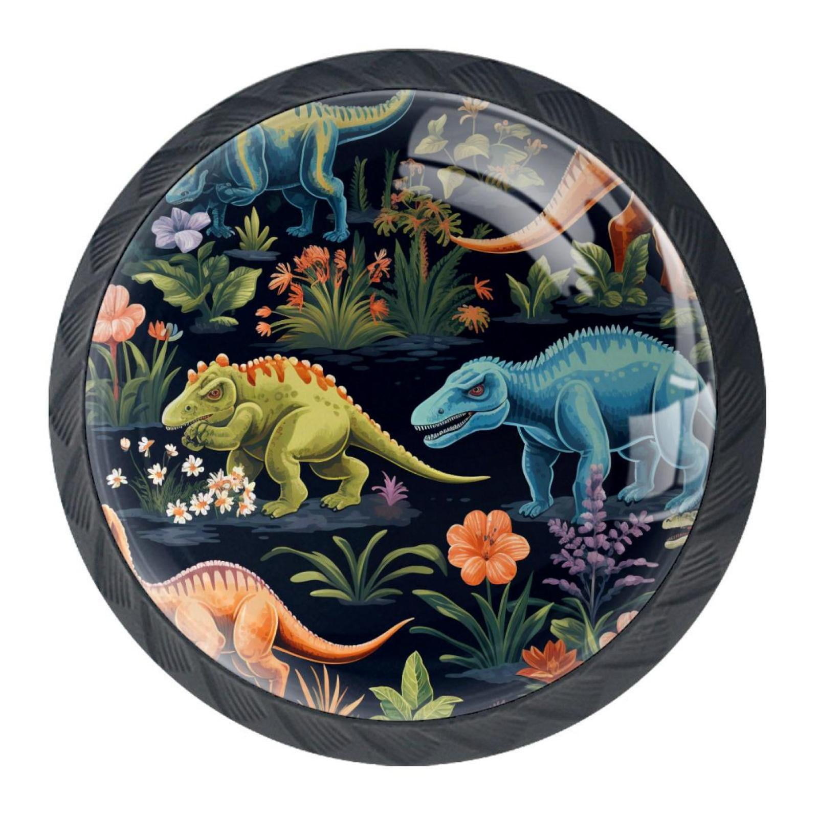 4 Pcs Cartoon Dinosaur Knobs for Kitchen Cupboard Dresser