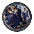 thumbnail image 1 of 4 Pcs Cartoon Owl Knobs for Kitchen Cabinet Cupboard Dresser Bookcase Drawer Pulls Handles Round Home Decor, 1 of 8