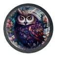 thumbnail image 1 of 4 Pcs Cartoon Owl Knobs for Kitchen Cabinet Cupboard Dresser Bookcase Drawer Pulls Handles Round Home Decor, 1 of 8