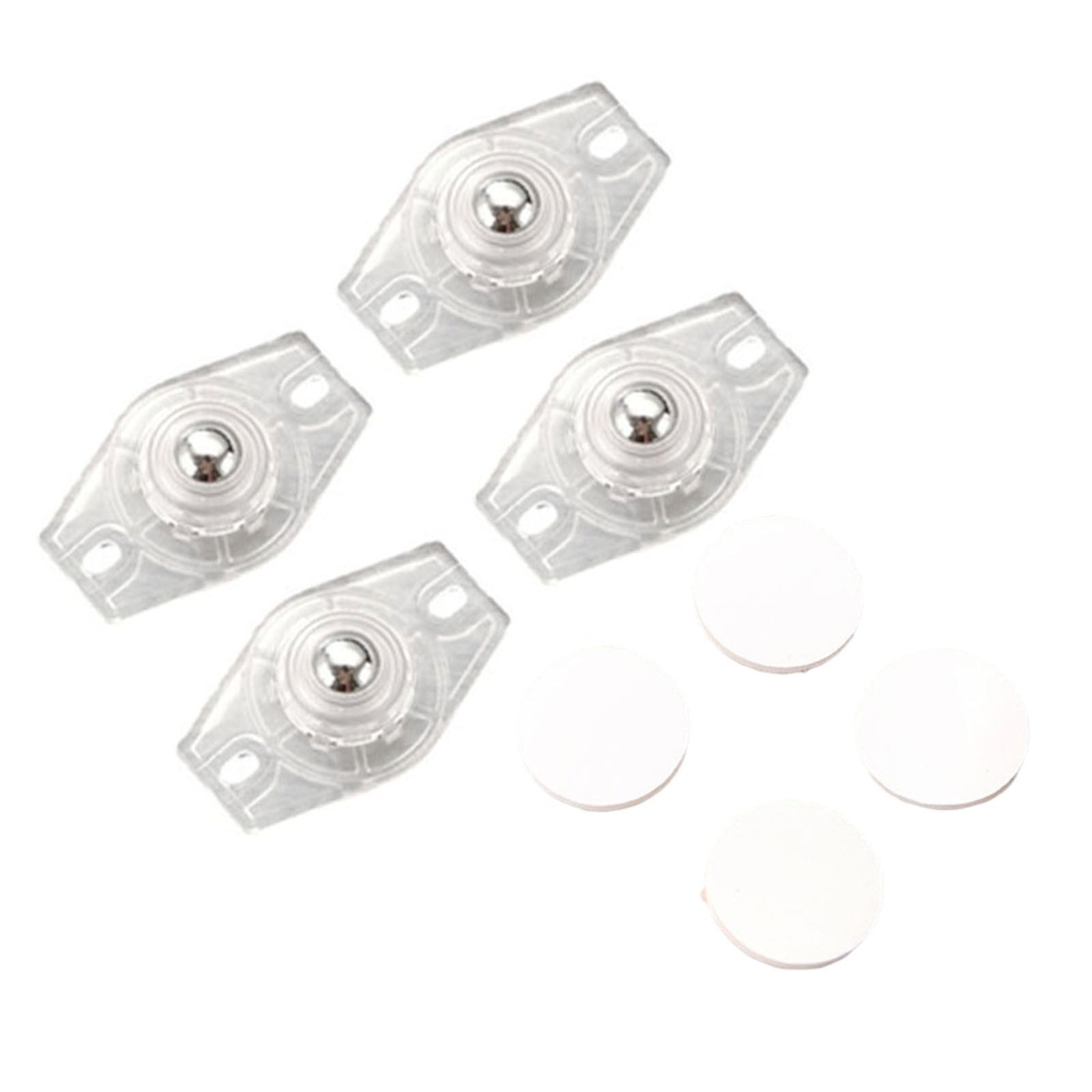 4 Pcs Caster Wheels For 360 Degree Rotation Sticky Pulley Small Wheels