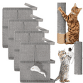 thumbnail image 1 of 4 Pcs Cat Nail File Scratcher Scratching Pad 11 x 15 Inches Cat Scratch Mat Sisal Fabric Couch Scratch Protector Wraps Around Post Table Leg to Trim pet Nails Protect Furniture, 1 of 6
