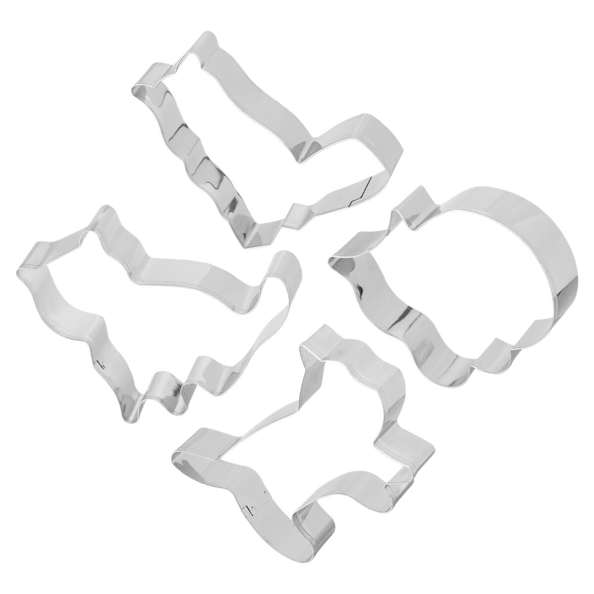 4 Pcs Cat Shape Mold Postage Stamps Cake Molds Form for Baking Cake