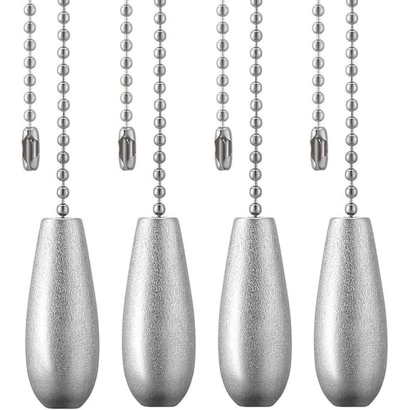 4 Pcs Ceiling Fan Chain Pulls Decorative Extension, 12 Inches Wooden Pull Chain Fan Pulls Set Ornaments for Ceiling Light Lamp Fan Chain