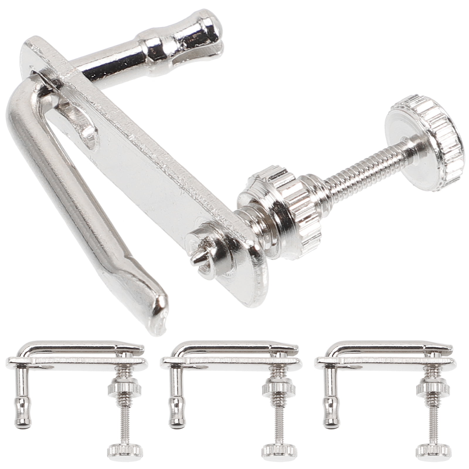 4 Pcs Cello Tuner Smooth Violin Tuners Violin Adjuster Tool 2.7x2.4cm Silver