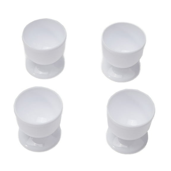 4 Pcs Ceramic Egg Cup Ceramic Single Egg Holder Egg Cup Tray Kitchen Gadget Egg Boiling Tool Breakfast Party Dinner, White