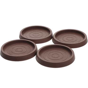 4-Pack Furniture Caster Cups - Anti-Slip Rubber Wheel Stoppers For Beds, Sofas & Chairs On Hard Floors