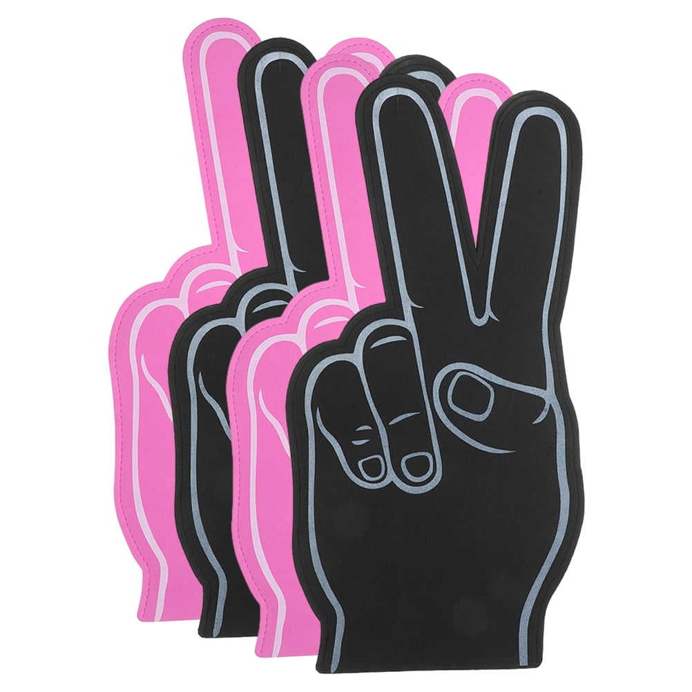 4 Pcs Cheer Squad Cheerbie Cheerleading Hand Gesture Foam Fingers Bulk Colored Party Supplies