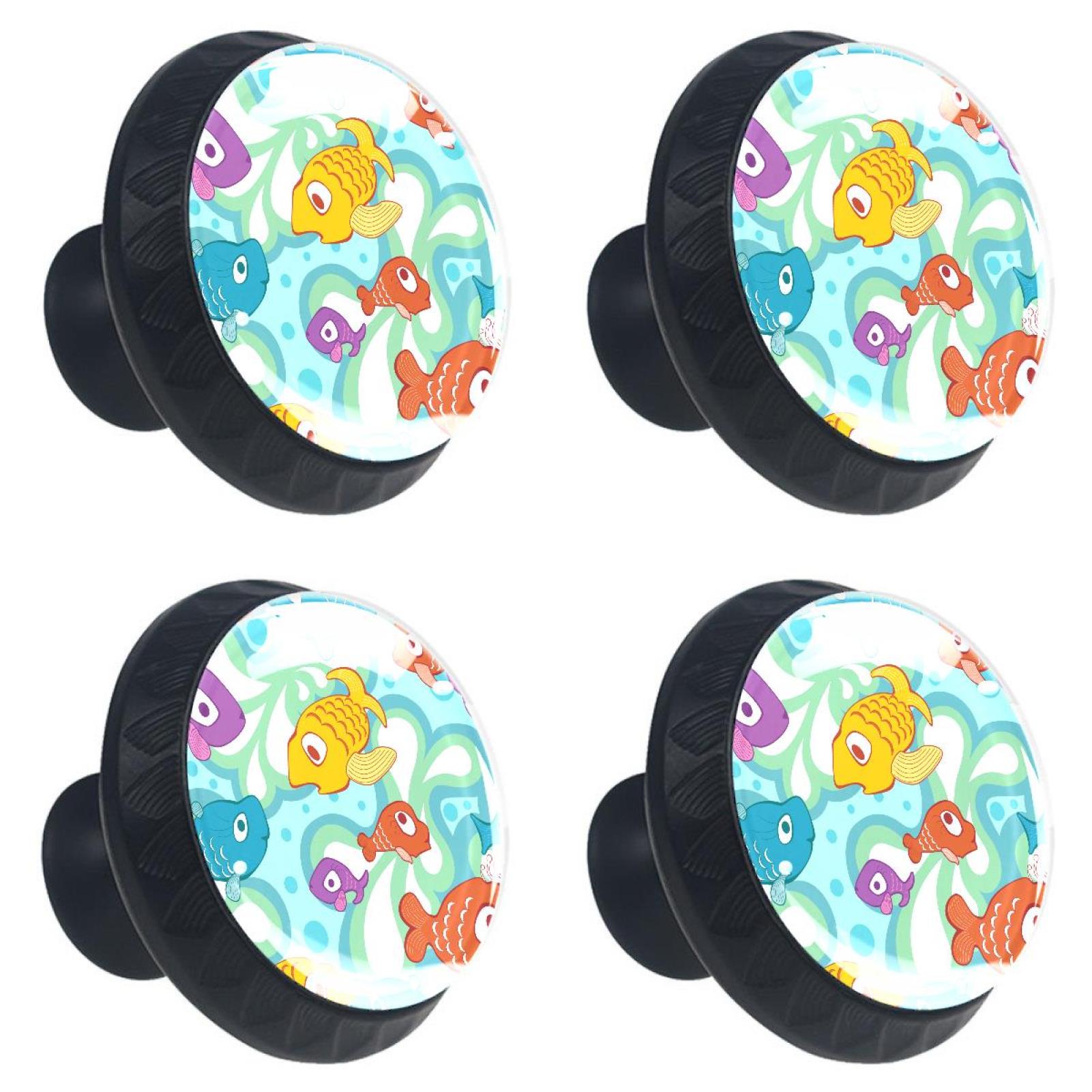 4 Pcs Child Fishes Water Knobs for Kitchen Cabinet Cupboard Dresser ...