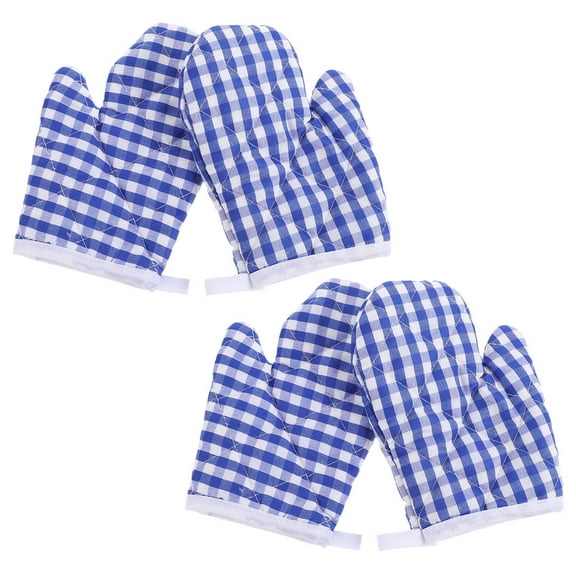 4 Pcs Children's Oven Mitts Protective Gloves Kids Heat Insulated Baking Mitten