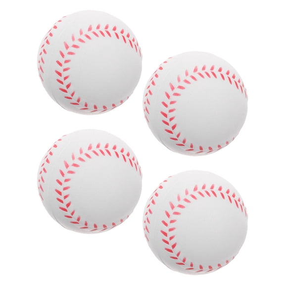 4 Pcs Children's Sponge Baseball Small Softballs Practice for Kids Baseballs Playing Student