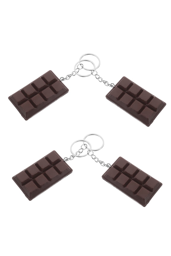 HEMOTON Realistic Chocolate Keychain PVC Cute Bag Charm for Decor Coffee Color Perfect for Couples and Kids