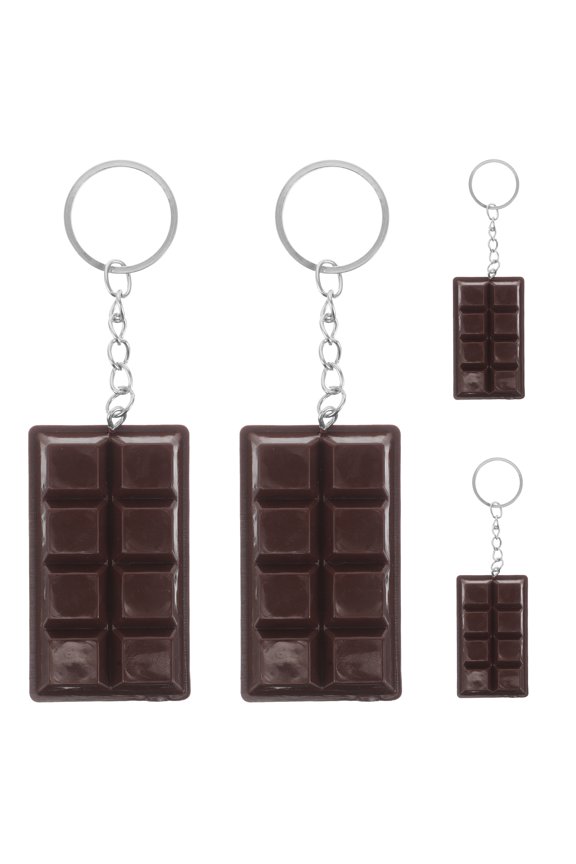 4 Pcs Chocolate Keychain Granny Chocolates Miss Lovers Coffee