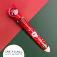 thumbnail image 1 of 4 Pcs Christmas Ballpoint Pen 10 in 1 Retractable Christmas Multicolor Ballpoint Pens Xmas Tree Santa Snowman Writing Pens for Goodie BagStuffers Office Party Gift, 1 of 3