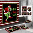 thumbnail image 1 of 4 Pcs Christmas Bathroom Sets,Christmas Shower Curtain Set,with Shower Curtain and Rugs and Bath Mat Set 72 X 72 Inches,with Hooks Christmas Bathroom Decor., 1 of 1