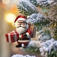 thumbnail image 1 of 4 Pcs Christmas Decorations Acrylic Exquisite Hanging Ornaments Flat Santa Claus Pendant Christmas Tree Pendant Fall Decorations, 1 of 6