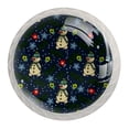 thumbnail image 1 of 4 Pcs Christmas Knobs for Kitchen Cabinet Cupboard Dresser Bookcase Drawer Pulls Handles Round Home Decor, 1 of 5