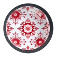 thumbnail image 1 of 4 Pcs Christmas Snowflakes Knobs for Kitchen Cabinet Cupboard Dresser Bookcase Drawer Pulls Handles Round Home Decor, 1 of 8