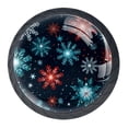 thumbnail image 1 of 4 Pcs Christmas Snowflakes Knobs for Kitchen Cabinet Cupboard Dresser Bookcase Drawer Pulls Handles Round Home Decor, 1 of 8