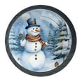 thumbnail image 1 of 4 Pcs Christmas Snowman Knobs for Kitchen Cabinet Cupboard Dresser Bookcase Drawer Pulls Handles Round Home Decor, 1 of 8