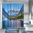 thumbnail image 1 of 4 Pcs Christmas Star Shower Curtain Sets with Rugs for Bathroom Decor,Sky Night Bathroom Shower Curtain Sets,Twinkle Bathroom Sets with Shower Curtain and Rugs, 1 of 7
