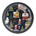 thumbnail image 1 of 4 Pcs Christmas Tree Knobs for Kitchen Cabinet Cupboard Dresser Bookcase Drawer Pulls Handles Round Home Decor, 1 of 8