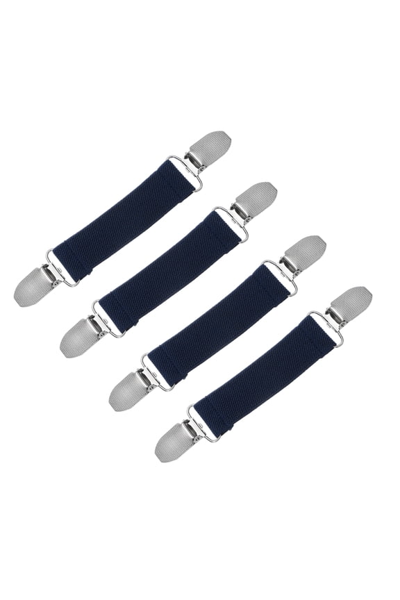 4 Pcs Cinch Clips Adjustable Mitten Clips Shawl Cardigan Collar Clip for Sweaters Dress Navy Blue