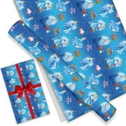 4 Pcs Cinderella Wrapping Paper for Baby Shower Kids Birthday Cinderella Party Decorations Wedding DIY Crafts Gift Packing, 20 x 30 Inch (Cinderella)