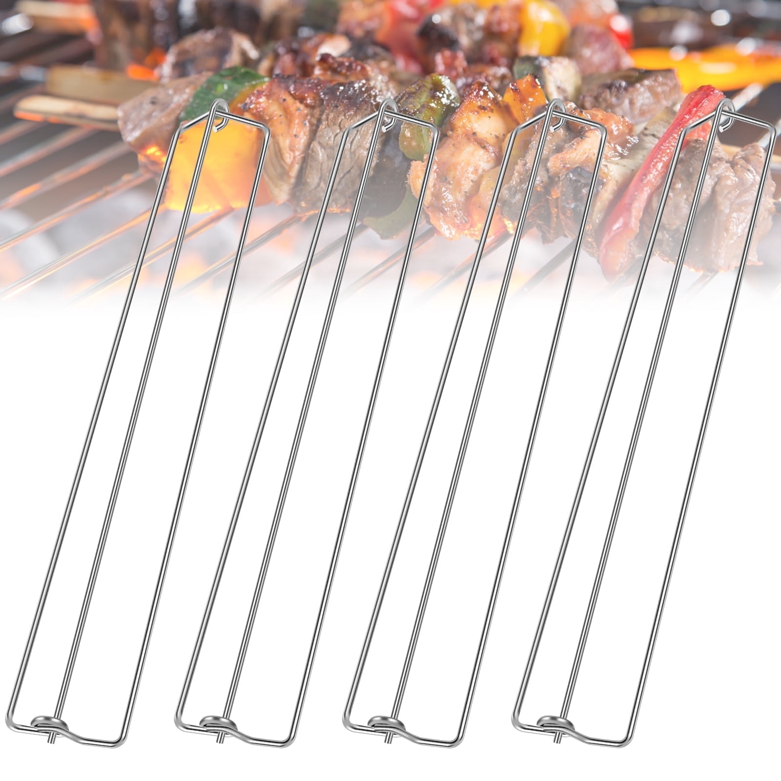 4 Pcs Clamping Wing Rails for Grilling Chicken Wings,Wing Chicken Rails ...
