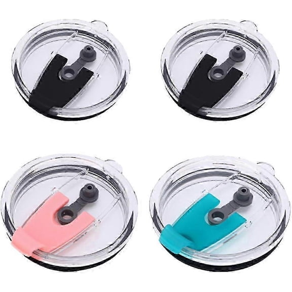 4 Pcs Classic Clear Flip Replacement Lids Eco-Friendly Replacing the roller cover for Tumbler Thermos Cups Replacement