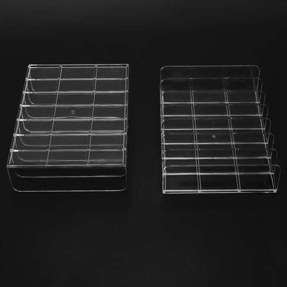 4 Pcs Clear Acrylic CD Holder with Tackable DVD Display Rack Storage Organizer Stand Tray Holds