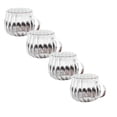 thumbnail image 1 of 4 Pcs Clear Glass Pumpkin Mug, Glass Coffee Mug Pumpkin Mug Clear Pumpkin Cup with Handle Stripes Glass Tea Cups Cute Beverage Mugs for Home, Office, Party, 1 of 8