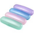 thumbnail image 1 of 4 Pcs Clear Plastic Eyeglasses Cases - Portable Transparent Sunglasses Boxes, 1 of 5