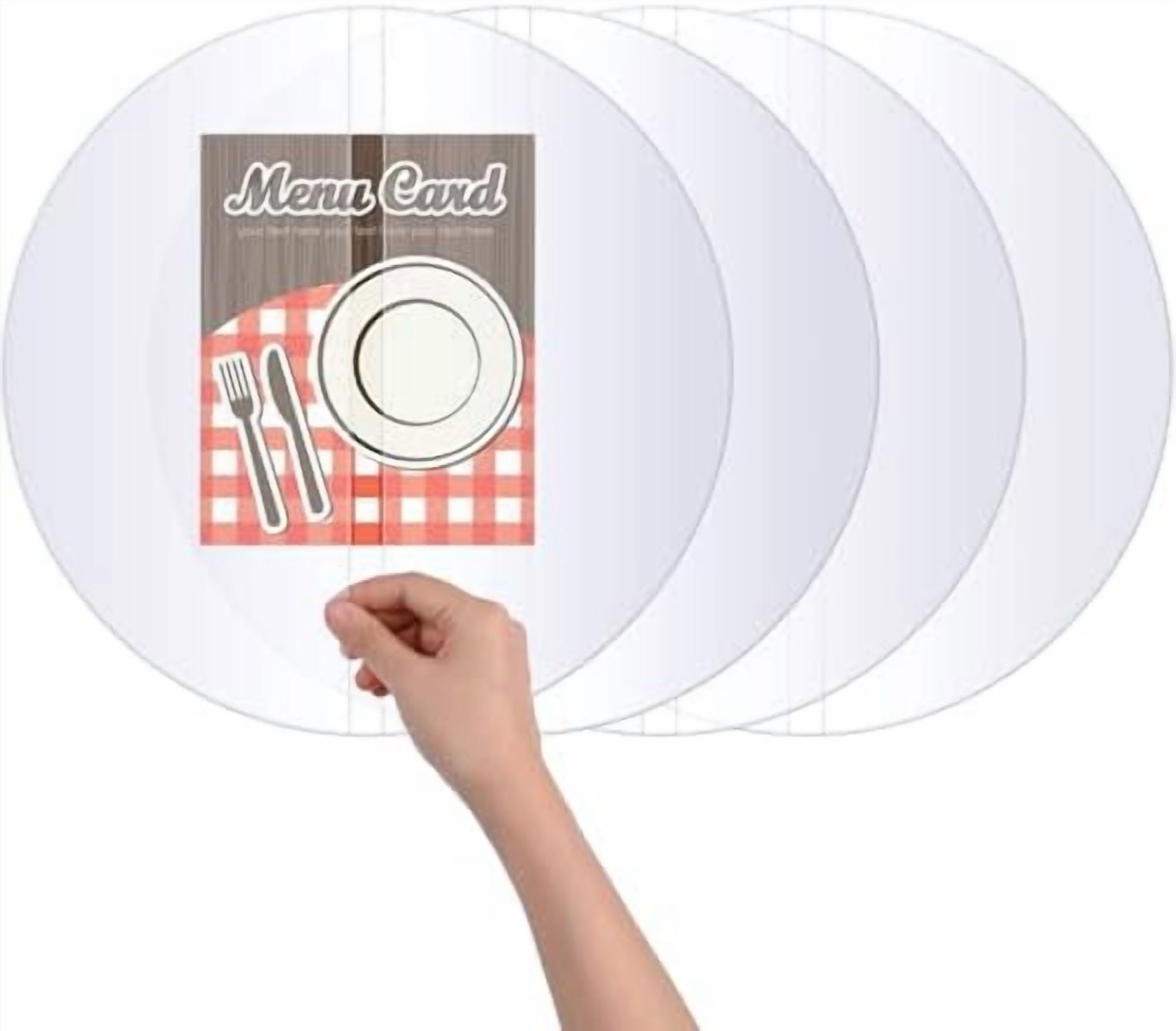 4 Pcs Clear Plastic Placemats 17 Inch Round PVC Table Protector for ...