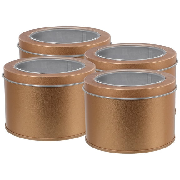 SHINYPASING Cookie Box Steel Alloy Rose Gold 4Set Home Users Cookie Packaging Container