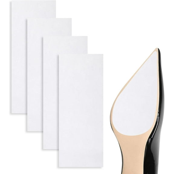 4 Pcs Clear Self-Adhesive Sole Protectors Sole Protector Stickers Clear Self-Stick Pads Sole Protector Suitable for Heel and Sole Anti Slip Self-Adhesive Pads White DIY