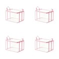 thumbnail image 1 of 4 Pcs Clear Storage Bins with Lids Heavy Duty Reinforced for College Supplies, Moving Bags for Clothes Packing, Pink Storage Tote with Handles for Dorms, Storage, 1 of 7