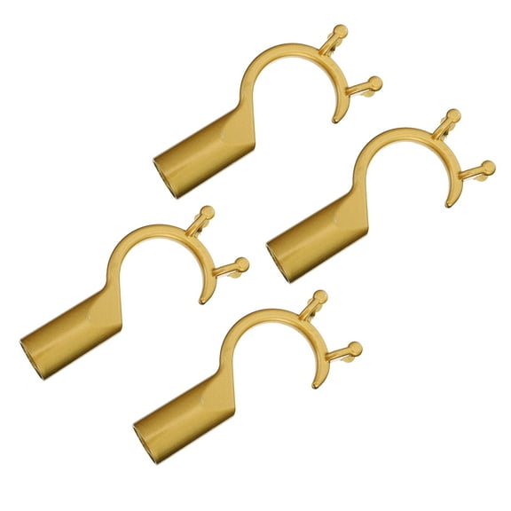 4 Pcs Clothes Pole Fork Accessories Home Hooks Rail Household Rack Telescopic Aluminum Alloy