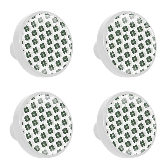4 Pcs Clover Knobs for Kitchen Cabinet Cupboard Dresser Bookcase Drawer Pulls Handles Round Home Decor