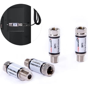 4 Pcs Coaxial Surge Lightning Protector/Surge Suppressor -for Protector Satellite in-Line, Cable Box, Distribution Amplifier - 75 ohm 5-2400Mhz Home Cable TV Lightning Arrestor