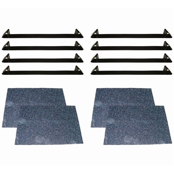 4 Pcs Coil Mat - Rubber Friction Pads 30" x 42", 8Pcs Coil Racks for Steel Coils Securement