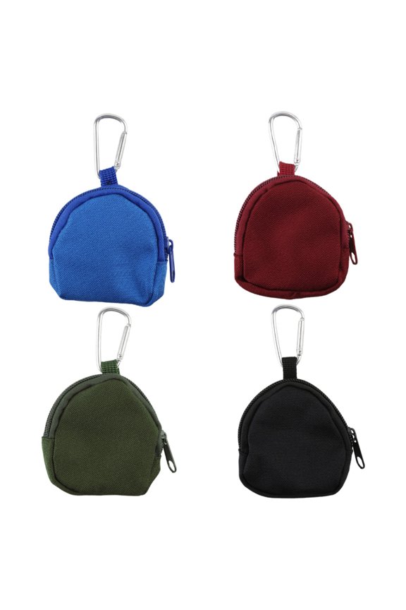4 Pcs Coin Purse Pocket Keychain Pouch as Mini Tool Organizer Coin Car Key Waist Case Earphone Pack Backpack Accessory Pouch