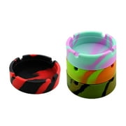 4 Pcs Colorful Silicone Ashtrays Unbreakable, Nonstick, Heat Resistant Ashtrays for Home, Office, and Restaurant Use