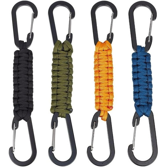 4 Pcs 4 Colors Dog Collar Safety Clips Polyester Dog Harness Collar Leash Connector Heavy Duty Dog Prong Collar Clip for Pet Prong Collar Backup for DIY