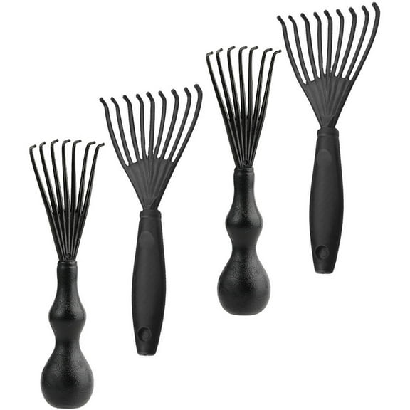 4 Pcs Comb Cleaner Hair Portable Claw Brush Hairbrush Black