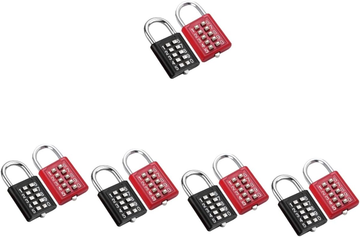 4 Pcs Combination Lock for The Blind Travel Tool Box Outdoor Padlock