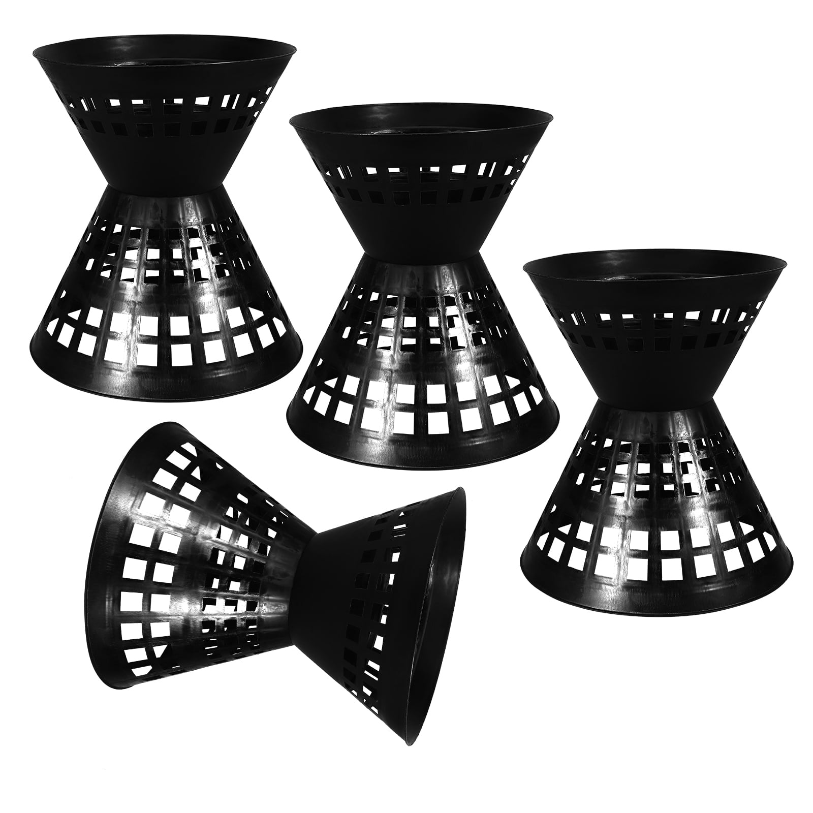 4 Pcs Compartment Flower Packaging Liner Bride 27.00X25.00X25.00CM Black