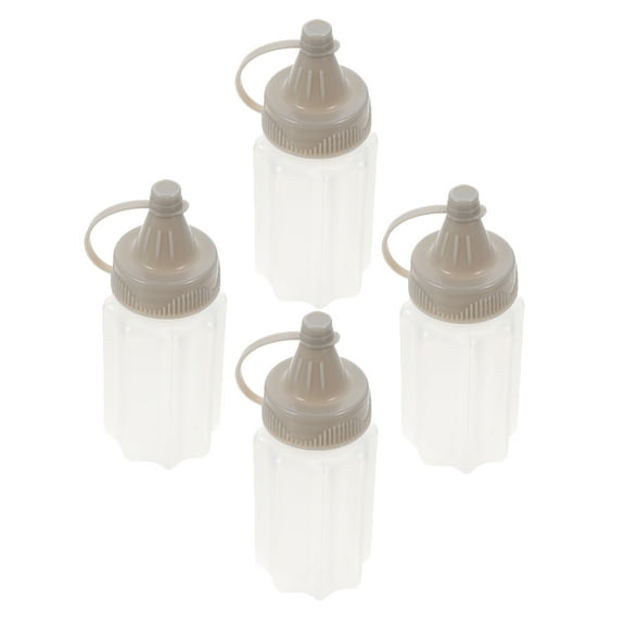 4-Pack Mini Sauce Squeeze Bottles for Ketchup and Condiments, Reusable Portable Condiment Containers
